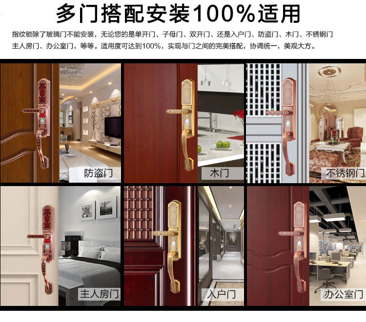 玉蛟龍指紋鎖 智能別墅鎖智能化的觸摸鍵盤、玉蛟龍密碼感應門鎖系列