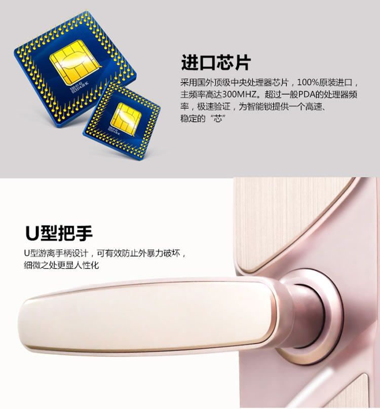 豪力士指紋鎖  I2016F家用防盜門智能鎖密碼鎖電子鎖手機感應刷卡智能鎖