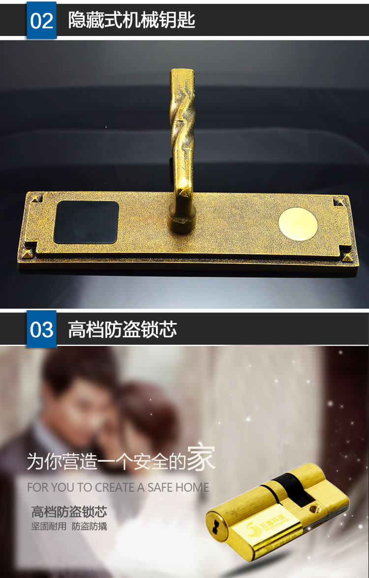 英諾維智能鎖 智能電子門鎖純銅精鑄、豪華執(zhí)手