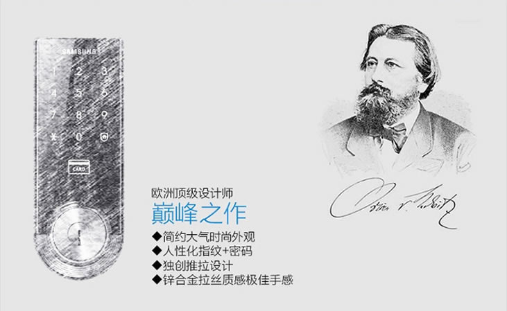 三星室內(nèi)木門鎖 防盜電子密碼鎖