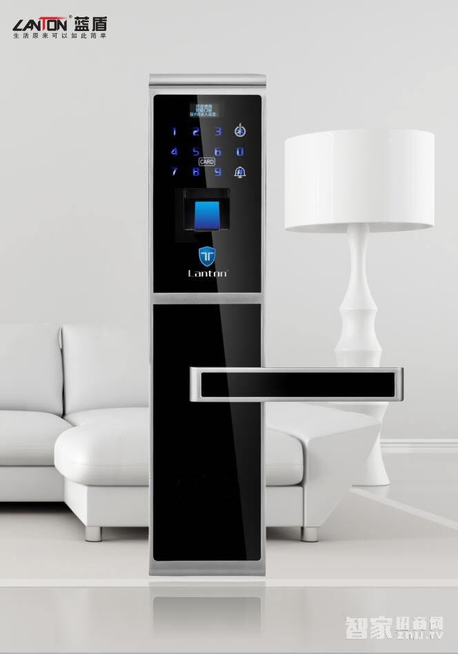 藍(lán)盾智能鎖 LT-7000F指紋鎖密碼鎖刷卡鎖直板黑色