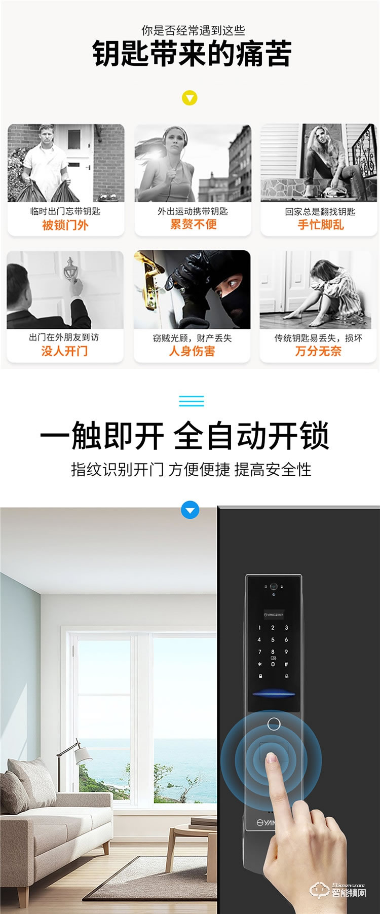 揚子智能鎖 KS006全自動貓眼智能鎖
