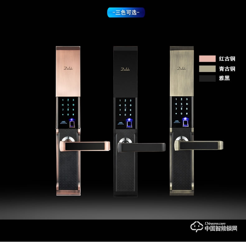 杜魯克指紋鎖 家用防盜門智能鎖刷卡密碼鎖