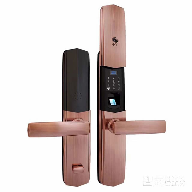 小丫指紋鎖 防盜指紋密碼鎖 家用滑蓋智能門鎖