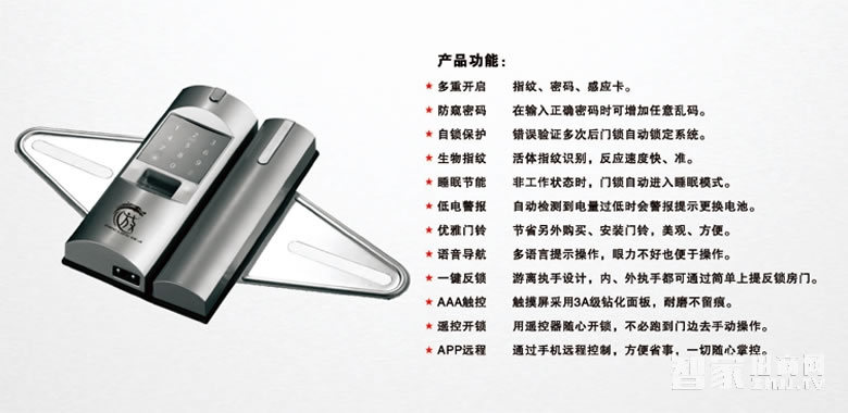 放龍科技智能鎖 玻璃門智能鎖 辦公防盜指紋密碼鎖