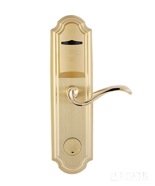 勁衛智能鎖 酒店專用門鎖/感應卡鎖/不銹鋼材質/金色