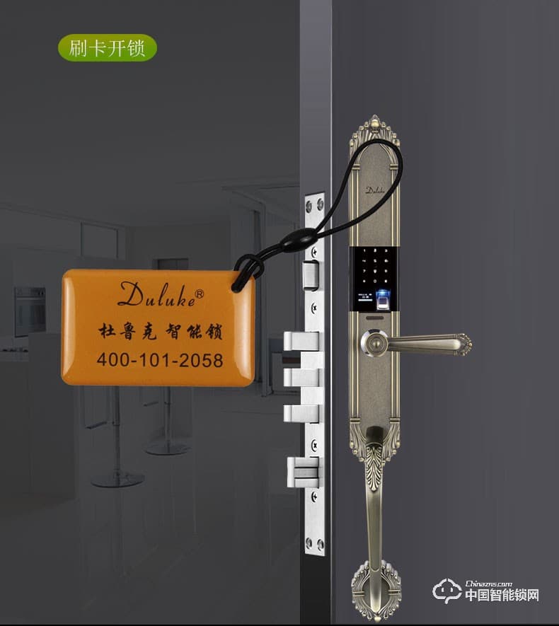 杜魯克智能鎖 歐式別墅大門指紋鎖雙開門銅門鑄鋁門智能鎖
