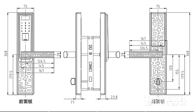科裕歐式別墅智能鎖 大門防盜電子鎖