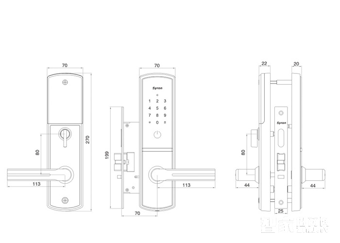 西容手機藍牙感應(yīng)鎖 SY74CP密碼鎖