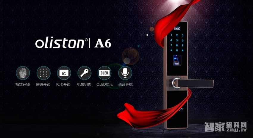 歐萊斯頓指紋鎖電子鎖智能門鎖密碼鎖家用防盜門鎖