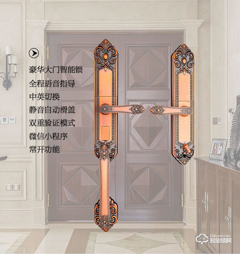 朗菲智能鎖 家用別墅大門密碼鎖