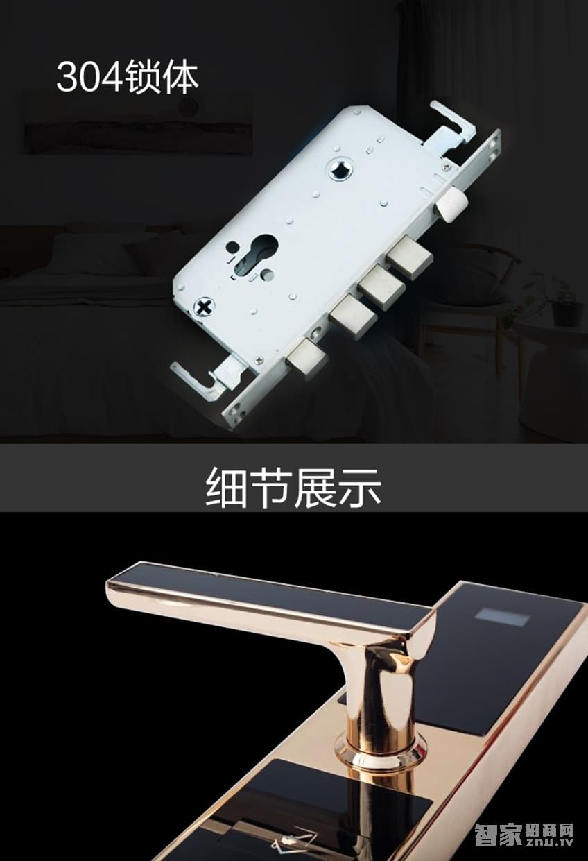 佳因特智能鎖J01四種開門方式、超B級鎖芯