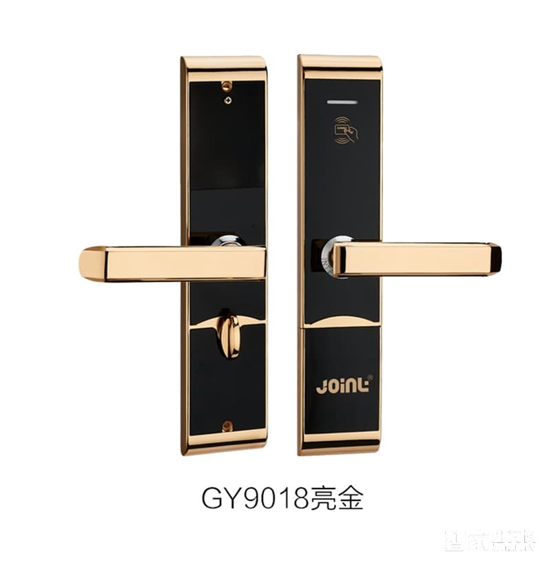 佳因特酒店鎖亮金兩種開門方式、防火鎖體