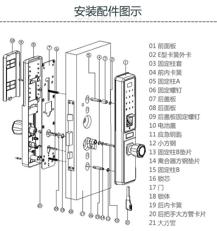 優(yōu)咖萬能互換指紋鎖 不銹鋼鎖體智能鎖