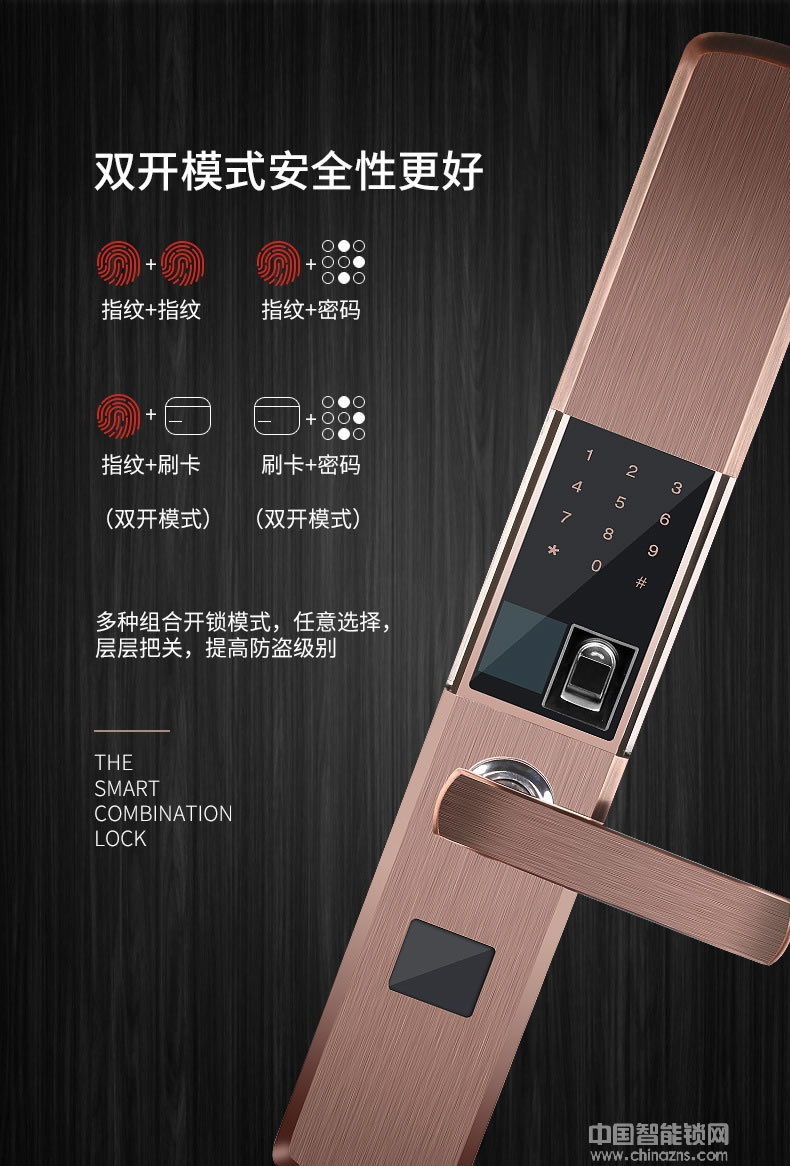 容心智能鎖 半導體光學指紋鎖 室內門防盜門智能鎖
