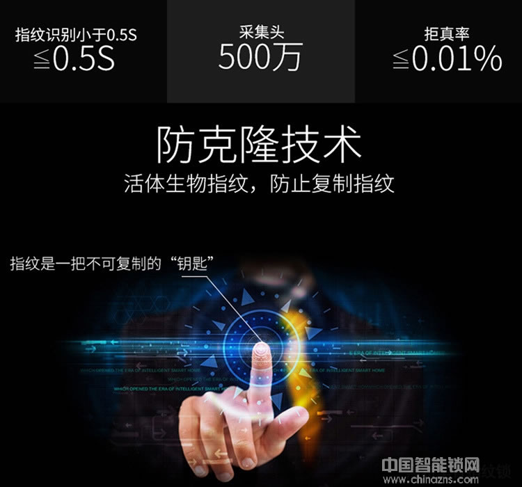 黑將軍指紋鎖 APP遠程控制智能鎖 半導體防盜指紋密碼鎖