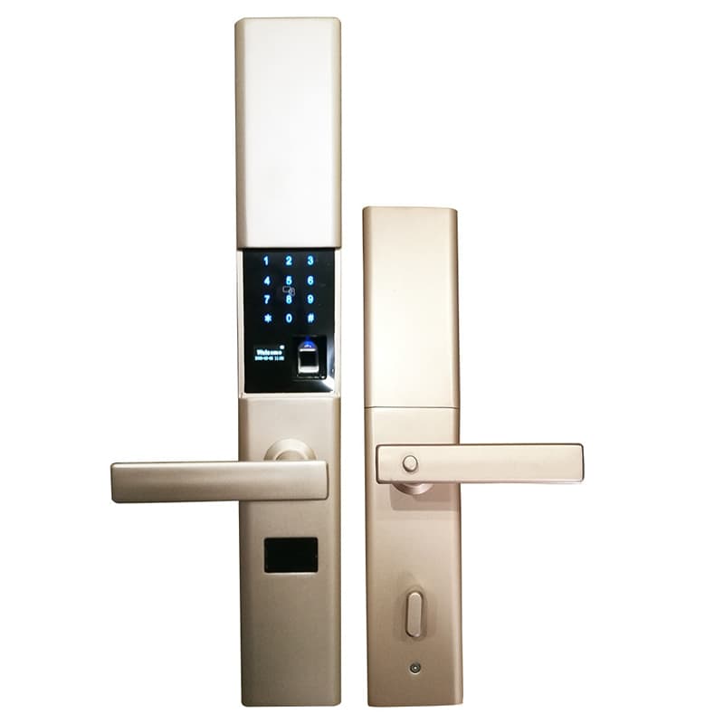 黑將軍指紋鎖 防貓眼設(shè)計(jì)家庭大門鎖 APP滑蓋半導(dǎo)體指紋鎖