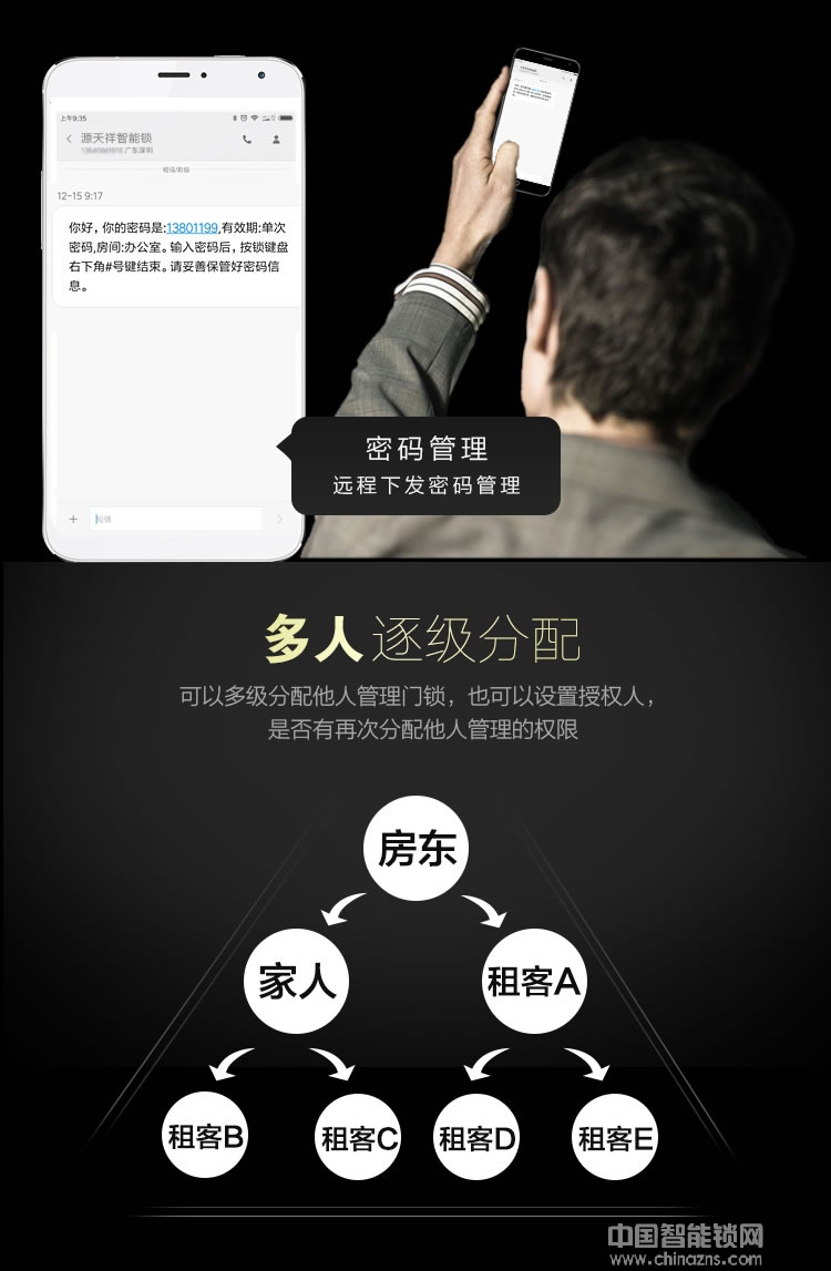 源天祥酒店鎖 手機遠(yuǎn)程藍(lán)牙app開鎖 出租房短租公寓防盜門密碼鎖