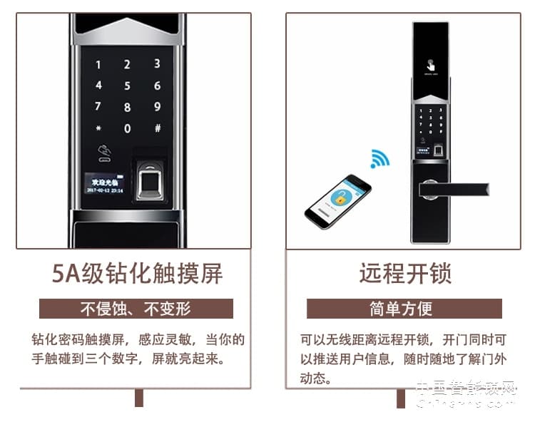 愛爾家半導體指紋鎖Y802 鋅合金智能鎖