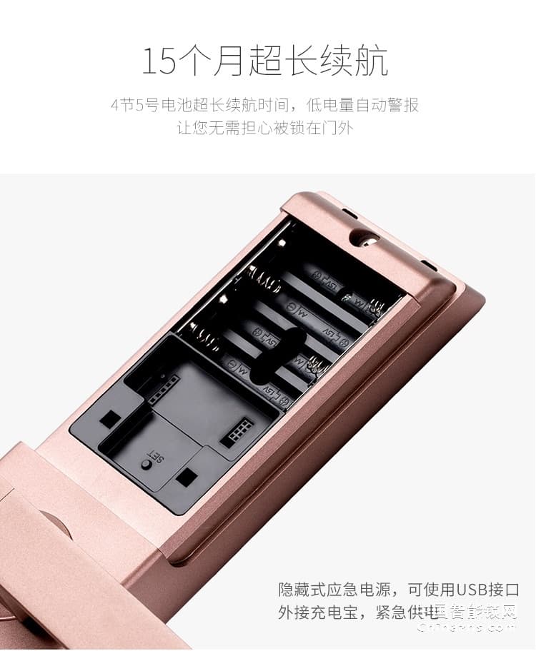 榮事達品冠密碼鎖小智16 家用防盜門指紋鎖