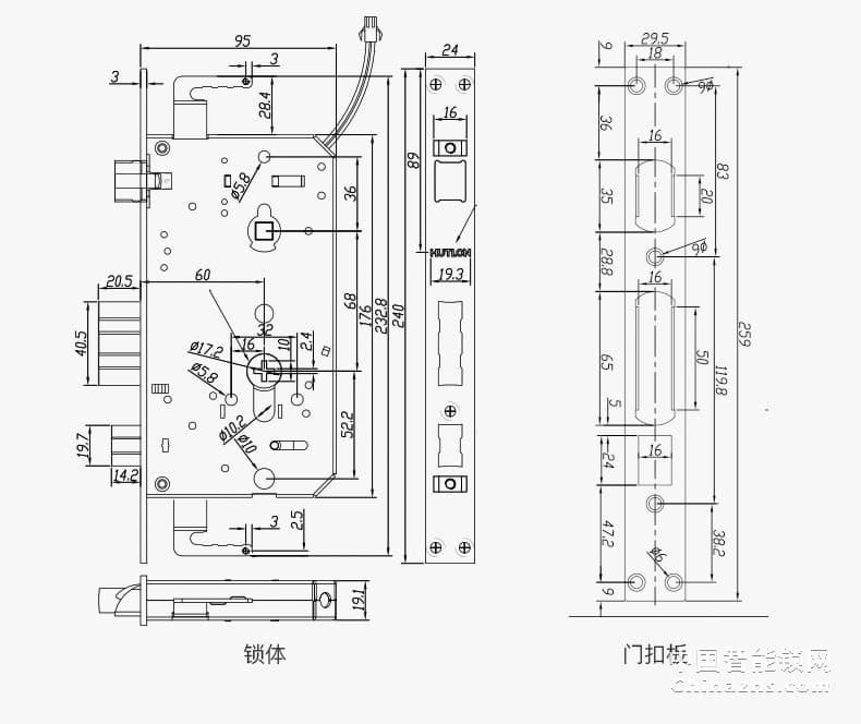 匯泰龍智能鎖69017 指紋鎖家用防盜門(mén)鎖電子密碼鎖