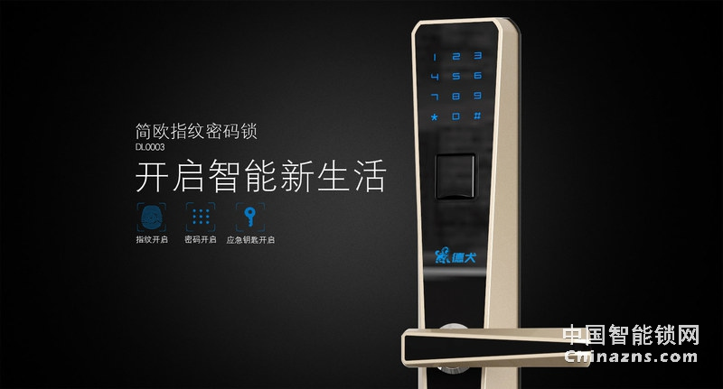 德犬簡歐指紋密碼鎖DL0003 家用辦公室防盜門木門指紋鎖