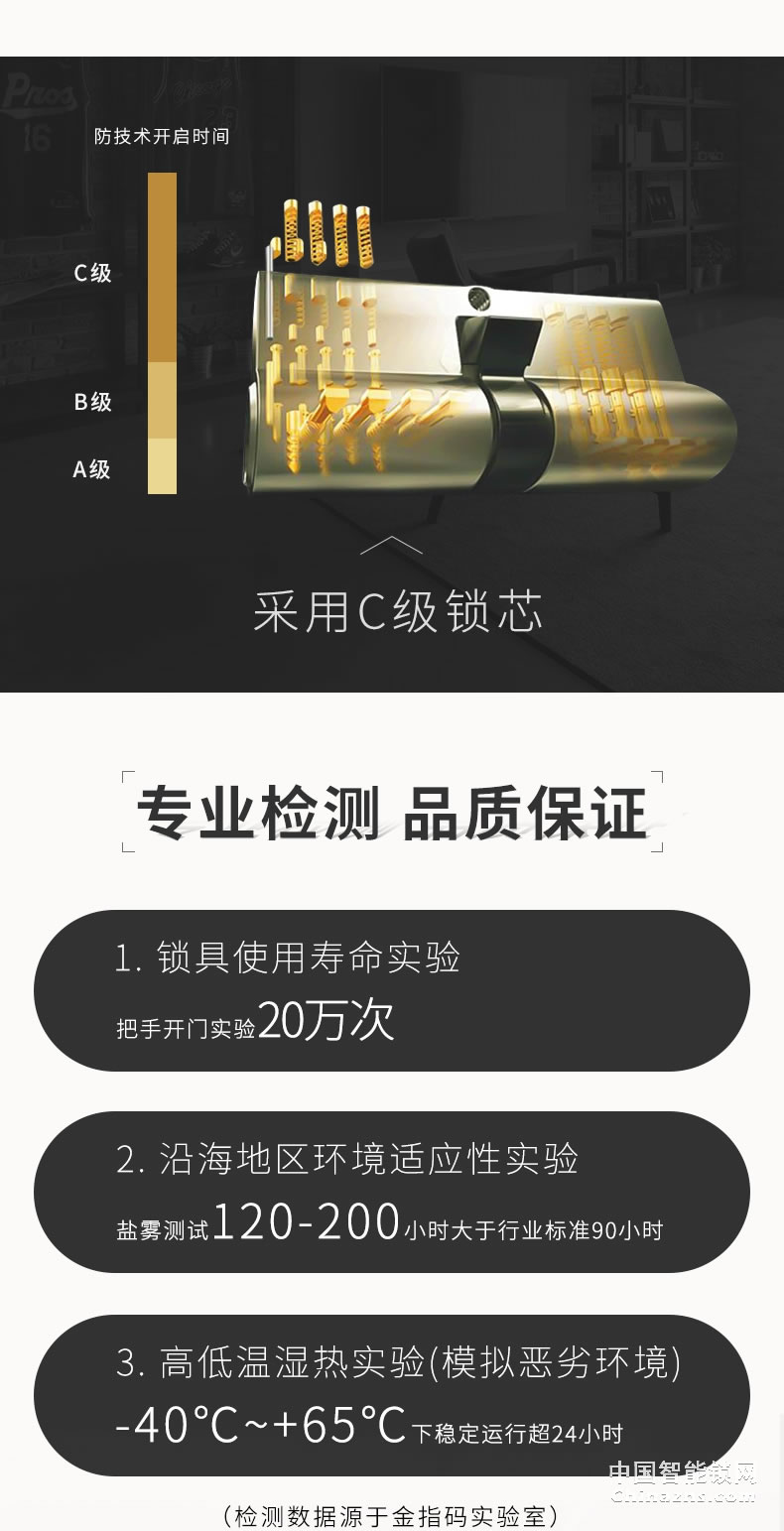 金指碼木門電子門鎖P5 家用防盜門指紋鎖