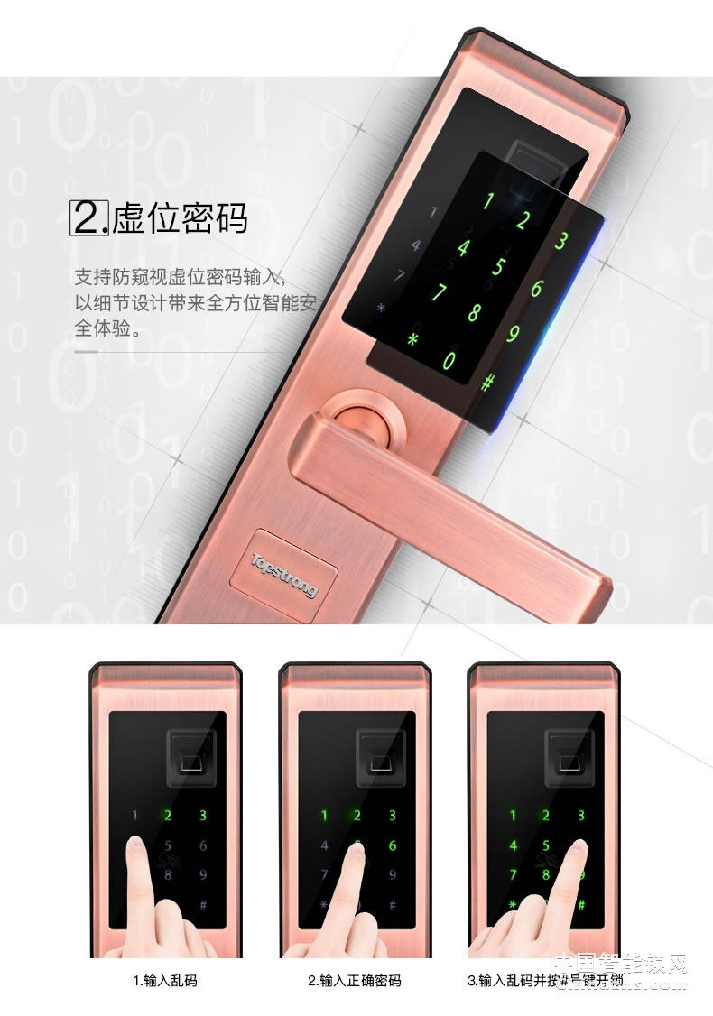 頂固不銹鋼指紋鎖 密碼防盜鎖 電子入戶鎖