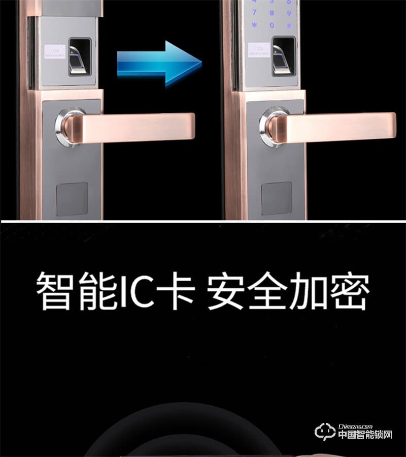 科萊寶感應(yīng)觸摸電動(dòng)滑蓋家用電子門鎖 防盜門密碼鎖 