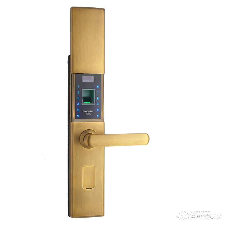 郡旗智能鎖 自動滑蓋電子密碼鎖