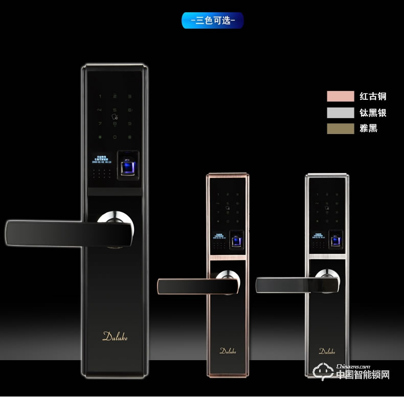 杜魯克智能鎖 別墅銅門(mén)木門(mén)刷卡指紋密碼鎖