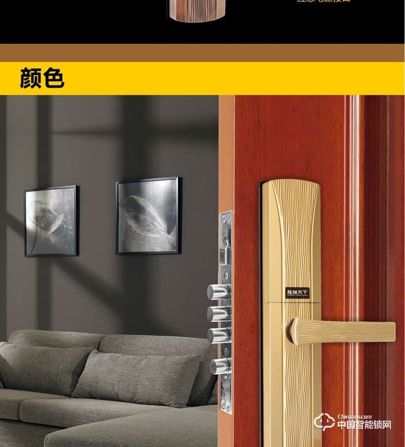 龍鎖天下智能鎖 滑蓋指紋密碼鎖 防盜門(mén)智能鎖Z08