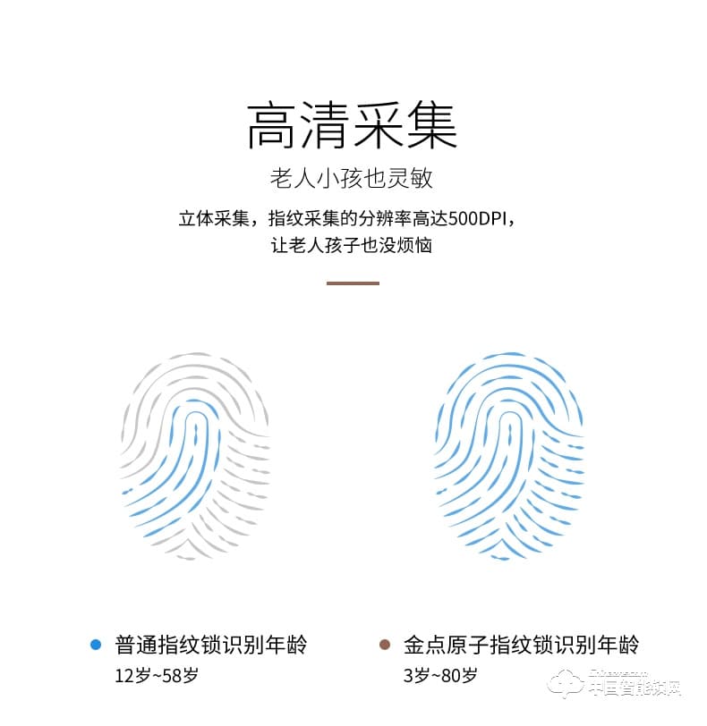 金點(diǎn)原子指紋鎖 家用防盜門智能鎖