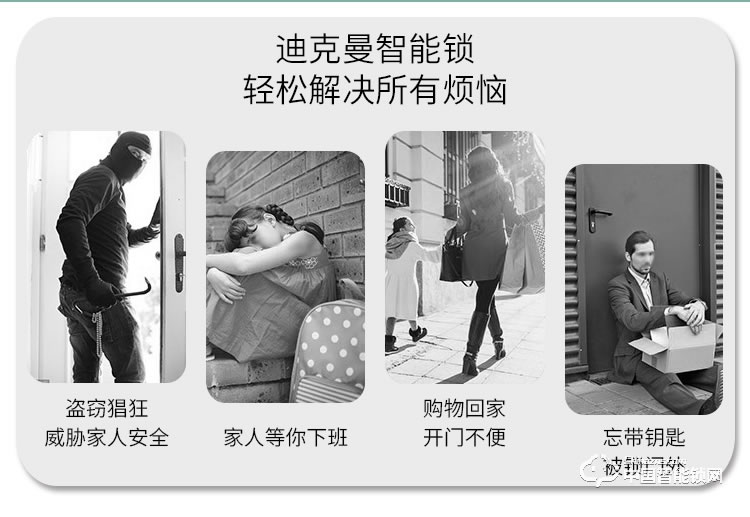 迪克曼智能鎖 家用防盜門智能鎖滑蓋鎖刷卡鎖A13