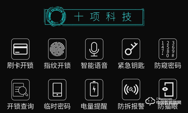 迪克曼智能鎖 防盜鎖智能鎖滑蓋鎖刷卡鎖A10