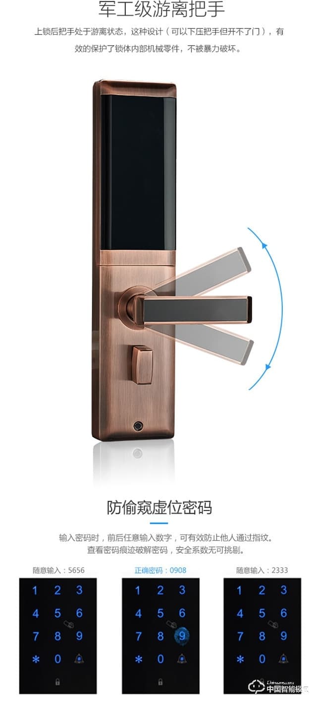 滬家智能鎖 防盜門智能鎖酒店電子密碼鎖M57