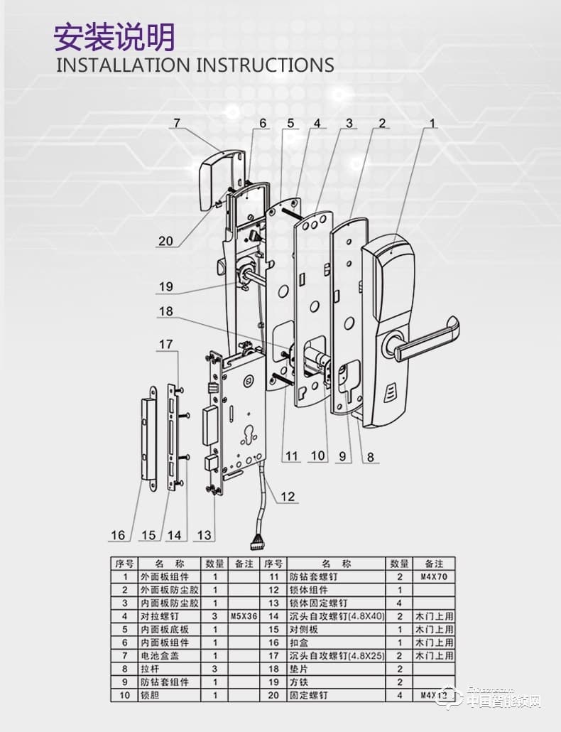 雅潔智能門鎖 AJ1021-01防盜大門密碼鎖戶外家用