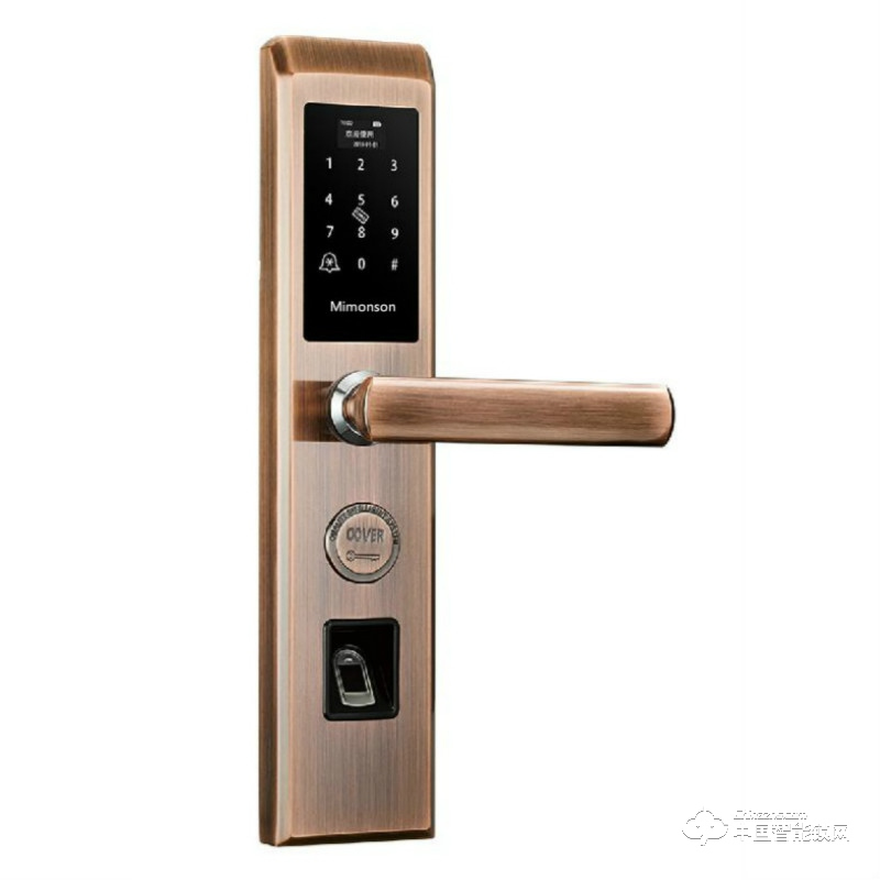 美蒙森智能鎖 不銹鋼指紋鎖自帶門鈴功能