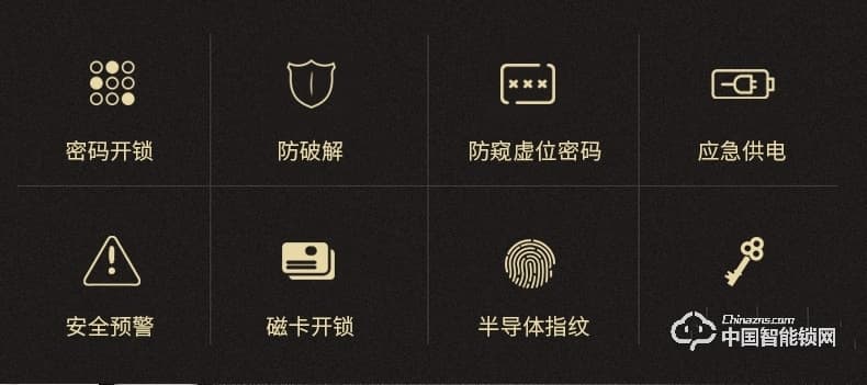 美蒙森全自動智能鎖 推拉式指紋密碼鎖