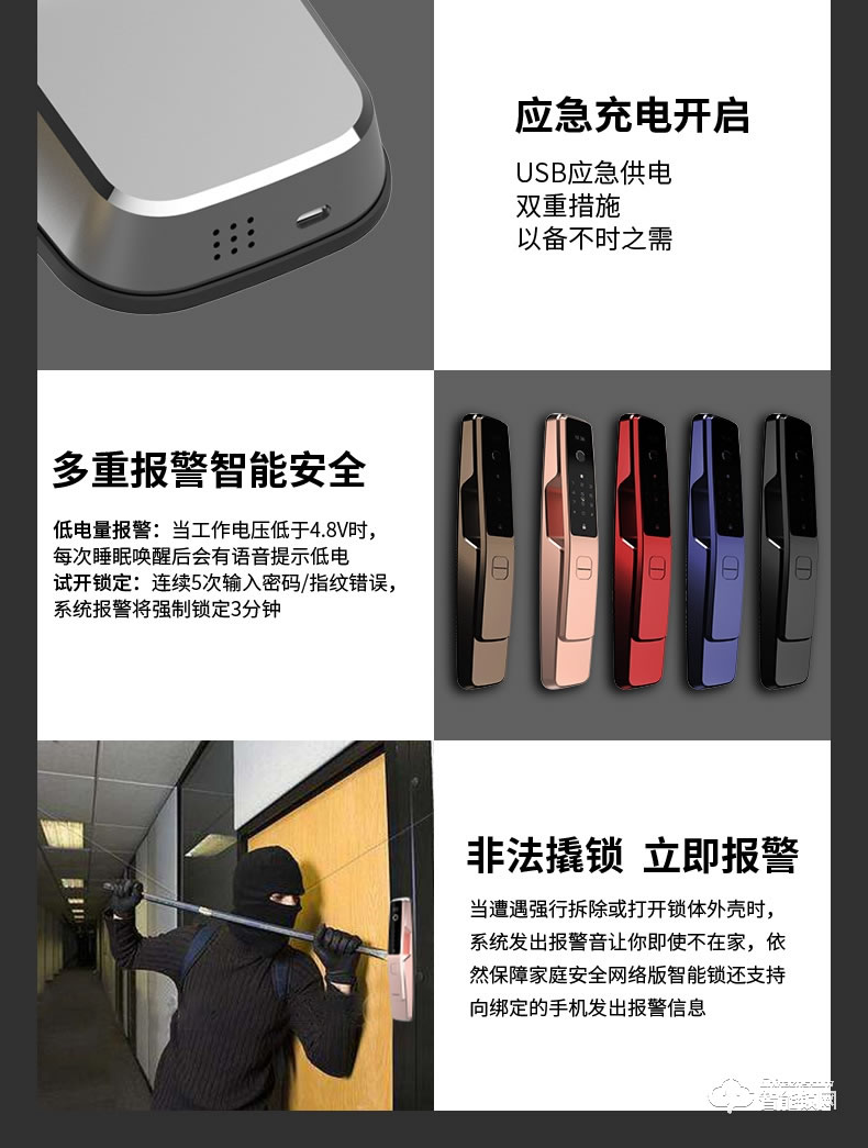 長虹智能鎖 Q1家用防盜門電子密碼鎖