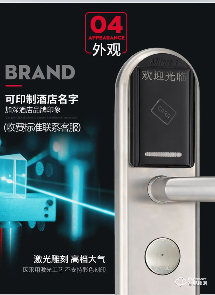 居頂指紋鎖 電子感應(yīng)IC磁卡鎖