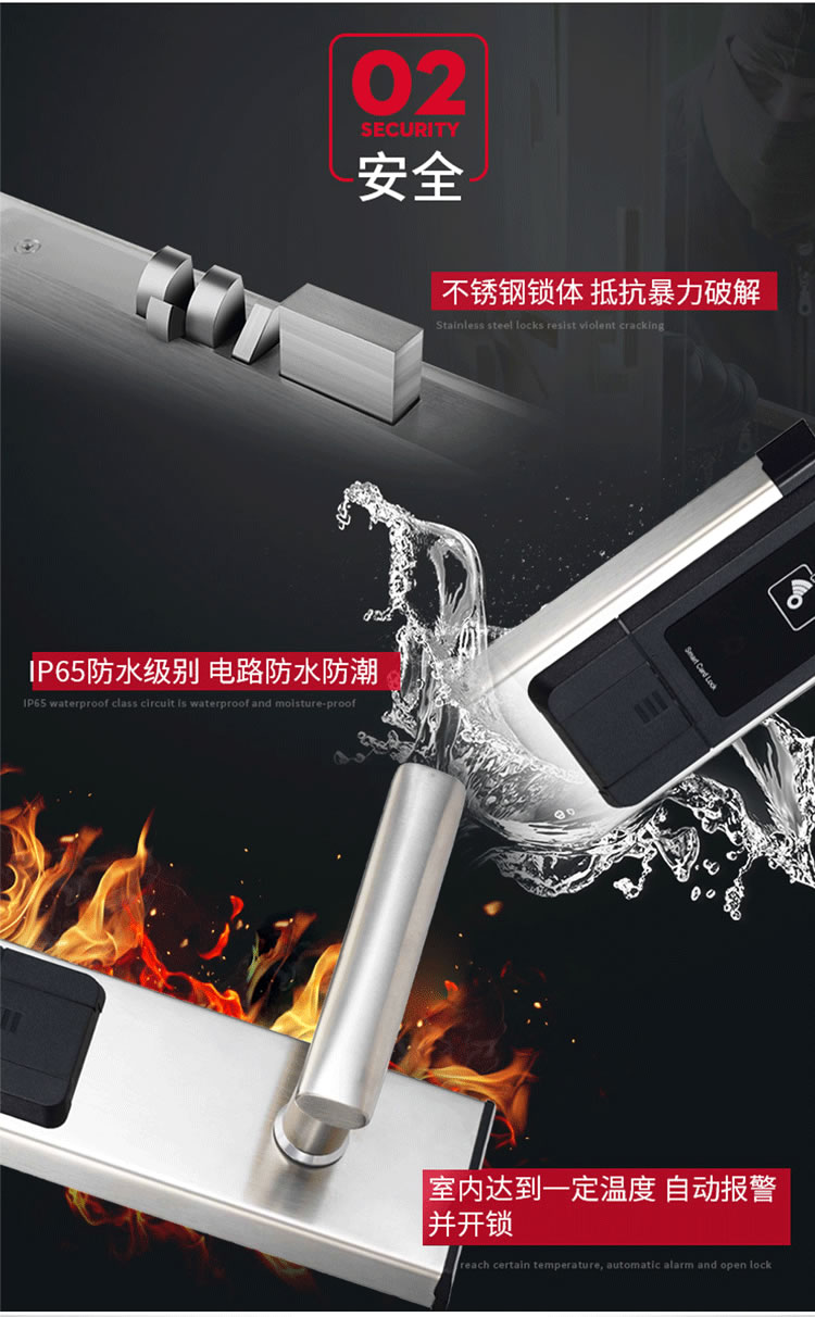 居頂指紋鎖 賓館電子門鎖感應鎖