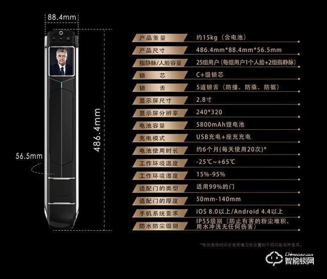 君工智能鎖 A1指靜脈人臉識(shí)別鎖家用安全防盜門鎖