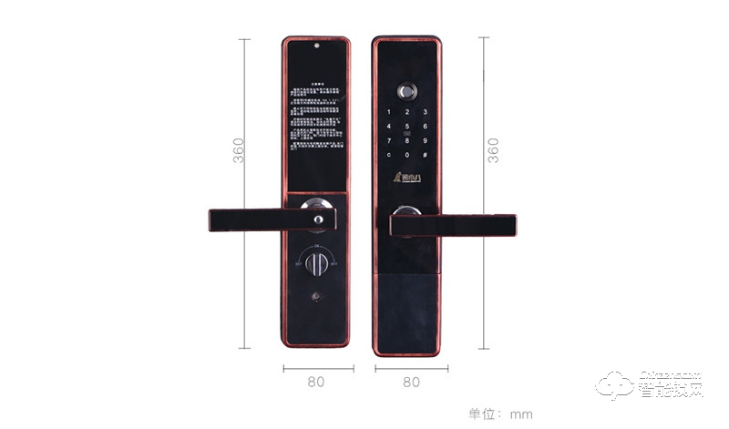 鎖小八指紋鎖 F5直板無鎖芯指紋鎖