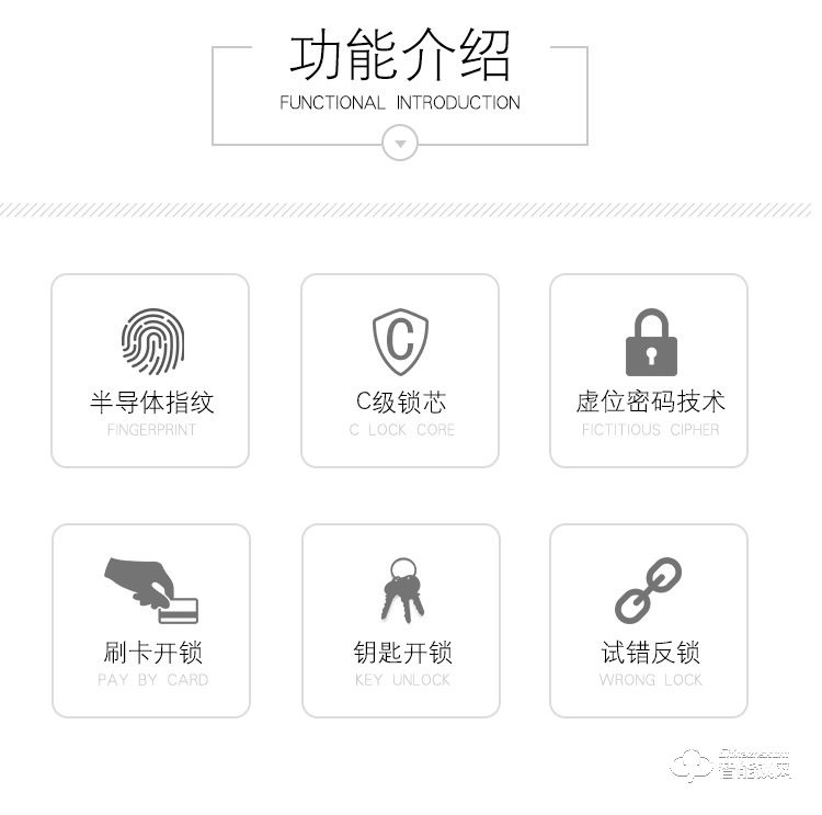 夕上智能鎖 C2家用防盜大門室內刷卡鎖