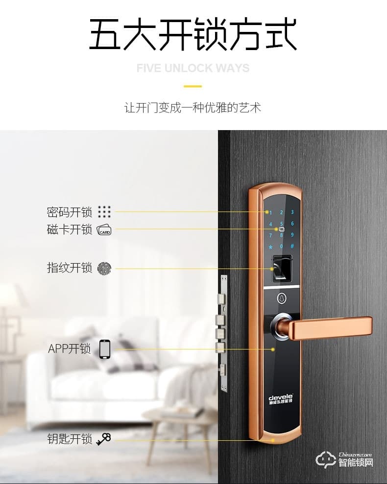 迪威樂(lè)智能鎖 D2家用防盜門(mén)鎖通用型電子鎖