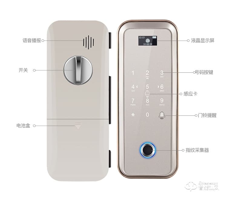 梵蒂安指紋鎖 辦公室玻璃門指紋鎖