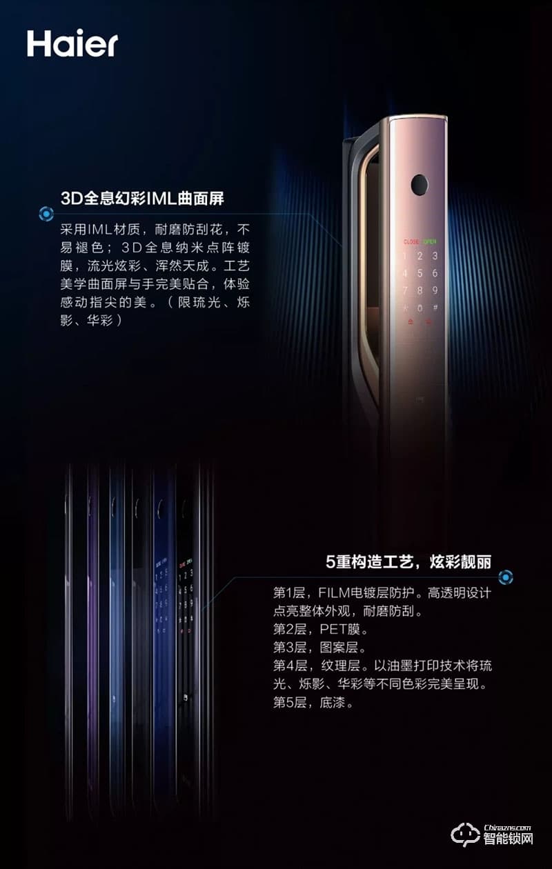 海爾智能鎖 御·S70全自動(dòng)智能門鎖