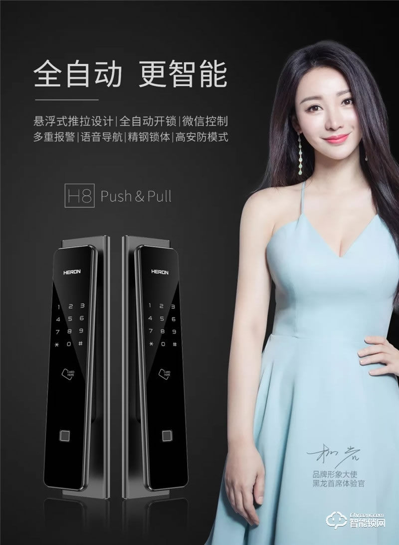黑龍智能鎖 H8防盜門鎖全自動鎖密碼鎖