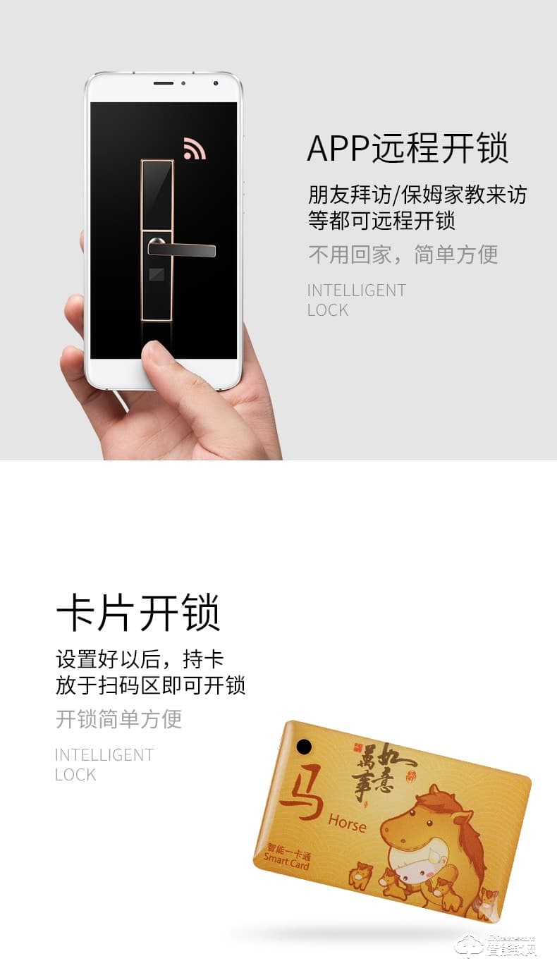 智聯(lián)美家智能鎖 M0507自動(dòng)下滑蓋指紋密碼鎖